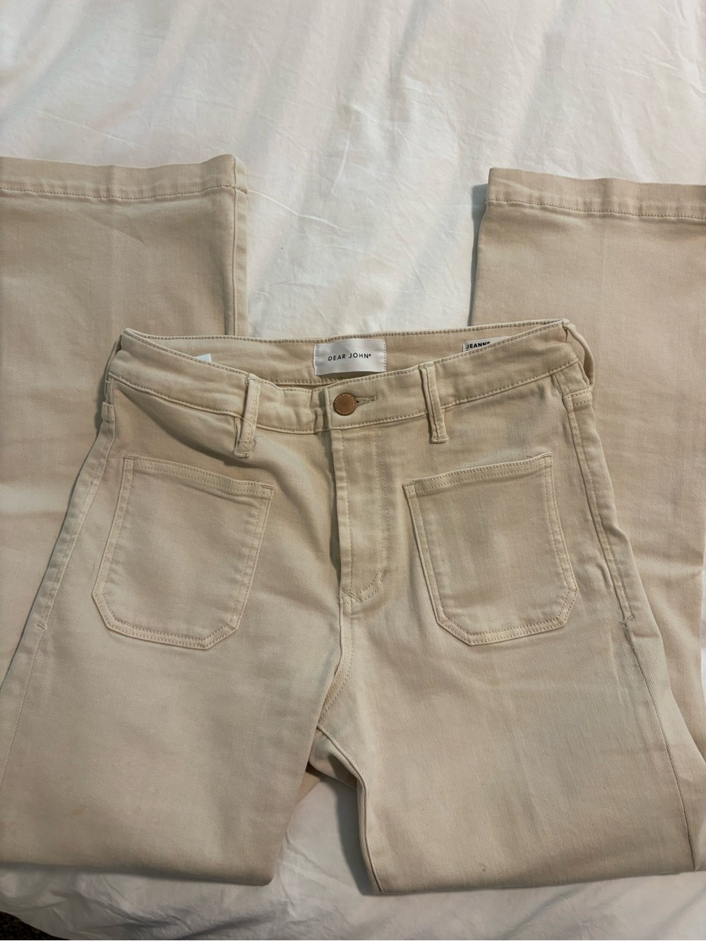 Dear John Beige Straight-Leg Women's Jeans